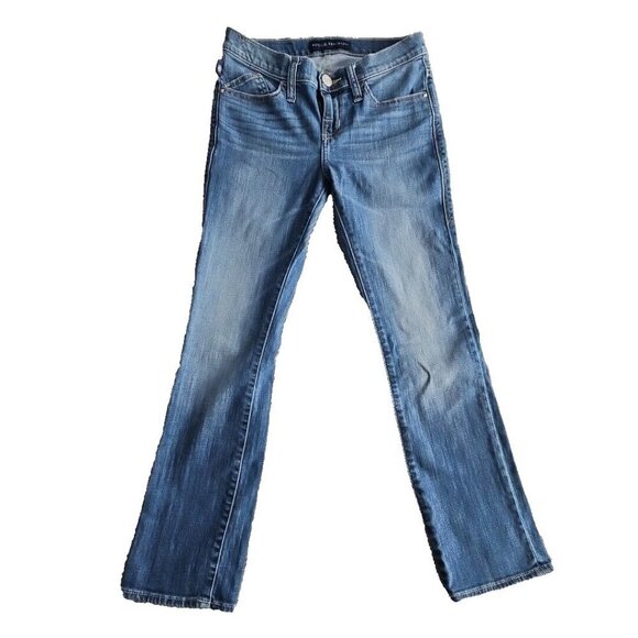 Rock & Republic Jeans Women's Size 2 (28x26) Embroidery Flap Pocket Med Wash - Picture 1 of 16